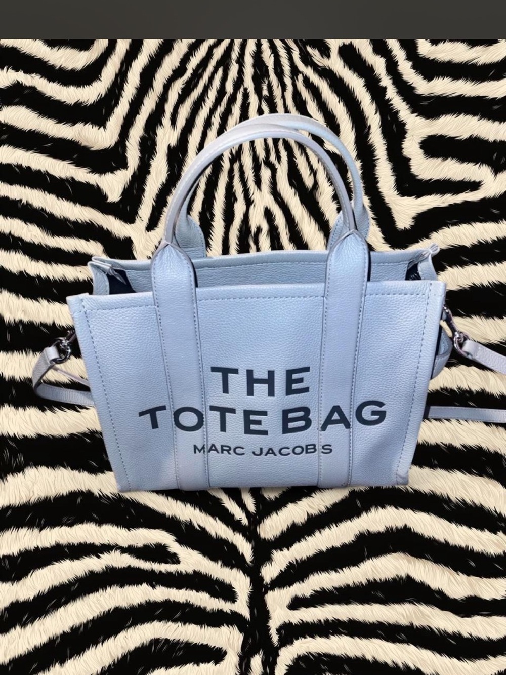 Marc Jacobs Light Blue The Tote Bag with Bold Logo